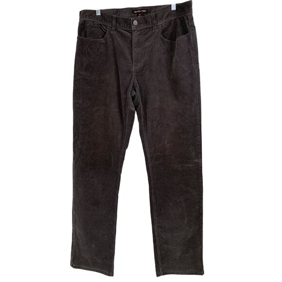 Michael Kors Mens Gray Parker Corduroy Pants Size 34  EUC Stretch RW10332 - Picture 3 of 8